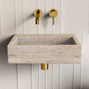 Beige Travertine Wall Hung Basin - 400mm