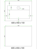 Manos Green Onyx Sink and Shelf - 600mm