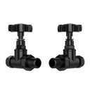 Black Nickel Traditional Radiator Valves (Pair) - 15mm