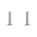 Polished Chrome Pipe Connectors For Heated Towel Rails & Radiators (Pair) -15x100mm