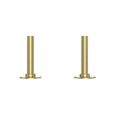 Brushed Brass Pipe Connectors For Heated Towel Rails & Radiators (Pair) -15x100mm