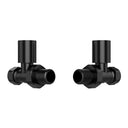 Black Nickel Straight Radiator Valves (Pair) - 15mm