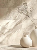 Almond Breccia Italian Matt Porcelain Tile - 1200x600mm