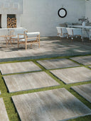 Arte Mocha Travertine Effect Outdoor Porcelain - 1000x1000x20mm