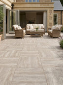 Arte Mocha Travertine Effect Outdoor Porcelain - 1000x1000x20mm