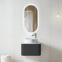 Bali Solid Wood Fluted Anthracite Vanity - 600mm