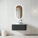 Bali Solid Wood Fluted Anthracite Vanity - 600mm