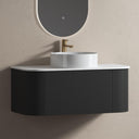 Bali Matt Black Vanity With Side Racks - 900mm