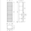 Bali Solid Wood Fluted Bathroom Side Cabinet