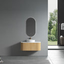 Bali Solid Wood Fluted Vanity with Drawer & Side Racks - 900mm
