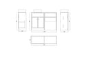 Flair Burning Red Combination Bathroom Suite - Vanity Unit with WC unit & Toilet - 1200mm