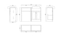 Manor Light Beige Combination Bathroom Suite - Vanity Unit with WC unit & Toilet - 1200mm