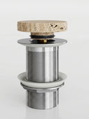 Beige Travertine Marble Basin Waste Kit