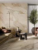 Almond Breccia Italian Matt Porcelain Tile - 1200x600mm
