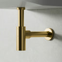 Couture Round Brushed Gold Basin Bottle Trap