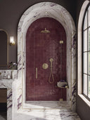 Marrakech Burgundy Zellige Porcelain Tile - 100x100mm