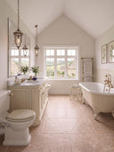 Campaspero Sand Tumbled Limestone-Effect Porcelain Tile - 910x610mm