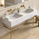 Carrara Marble Vanity Unit - 1200mm