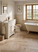Cortina Cognac Italian Herringbone Wood Effect Tile - 450x75mm