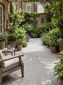 Cotswold Silver Tumbled Limestone-Effect Porcelain Paving - 910x610x20mm