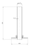 Black Pipe Connectors For Heated Towel Rails & Radiators (Pair) -15x100mm