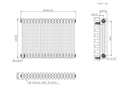 Belmont White Designer Column Radiator - 600x830mm