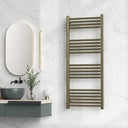 Manchester Brushed Antique Copper Designer Towel Rail - 800x450mm