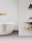 District Grey Decor Porcelain Tile - 200x200mm
