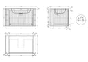 Sienna Walnut Solid Wood Fluted Vanity With Matt White Integrated Basin - 750mm