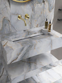 Eunoia Grey Onyx Sink and Shelf - 600mm
