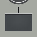 Florence Anthracite Fluted Vanity With Basin & Dual Inner Drawer - 800mm