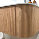 Bali Solid Wood Fluted Vanity With Side Racks - 1200mm