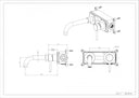 Garda Brush Gold Wall Mounted Basin Mixer Tap