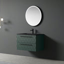 Naples Green Vanity With Matt Black Basin with FREE Aluminium Frame LED Mirror - 800mm
