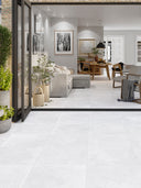 Santorini White Outdoor Porcelain Paving Slabs - 1000x1000x20mm