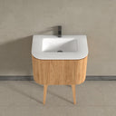 Kensington Solid Wood Floor Standing Rectangular Basin Fluted Bathroom Vanity Unit - 750mm