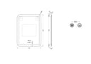 London Matt Black Fluted Bathroom Vanity With Stone Basin - 600mm
