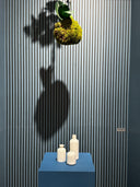 Ludo Nova Blu Nero Luxury Italian Fluted Wall Tile - 1200x600mm