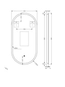 Luna Oval LED Mirror with Defogger Function