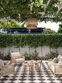 Lusso Noir + Cosmo Crema Checkerboard Porcelain Paving - 300x300x20mm