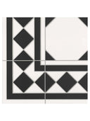 Madeira Black Corner Tile - 330x330x10mm