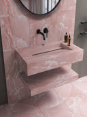 Peach Onyx Sink and Shelf - 600mm
