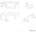Porto Brushed Gold Robe Hook Double