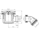 Boston Matt Black Standard Shower Tray Waste - 90mm