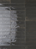 Soho Black Italian Brick Effect Gloss Tile - 60x250mm