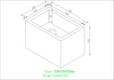 Beige Travertine Wall Hung Basin - 300mm