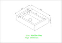 Beige Travertine Wall Hung Basin - 400mm