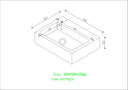 Rosa Norvegia Marble Wall Hung Basin - 400mm