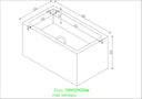 Rosa Norvegia Marble Wall Hung Basin - 390mm
