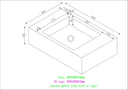 Carrara Marble Vanity Unit - 600mm